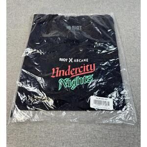 Riot x Arcane Undercity Nights T-Shirt Black Small League of Legends New